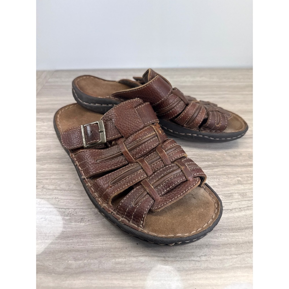 Earth Shoes Fisherman Sandals Edward III Brown Leather Comfort Casual Mens 9.5